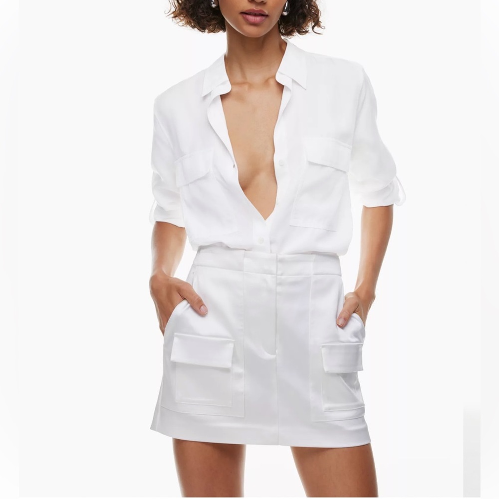 Babaton Utility Shirt from Aritzia, Size Small, White